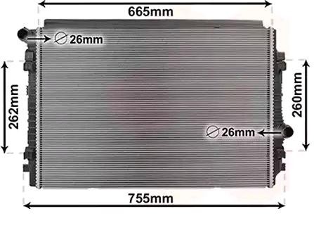 VAN WEZEL Kühler, Motorkühlung VW,AUDI,SKODA 03012711 5Q0121251EN Kühler,Wasserkühler,Autokühler,Motorkühler von VAN WEZEL