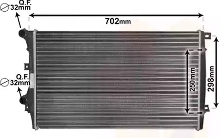 VAN WEZEL Kühler, Motorkühlung VW,AUDI,SKODA 58012206 1K0121253AP,1K0121253H,5K0121253D Kühler,Wasserkühler,Autokühler,Motorkühler 5K0121253H von VAN WEZEL