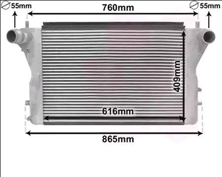 VAN WEZEL Ladeluftkühler AUDI 03004386 1K0145803P Intercooler von VAN WEZEL