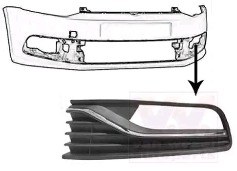 VAN WEZEL Lüftungsgitter VW 5814593 6C0854661,6C0854661C,6C0854661CRYP Stoßstange Gitter,Lüftungsgitter, Stoßfänger 6C0854661RYP von VAN WEZEL