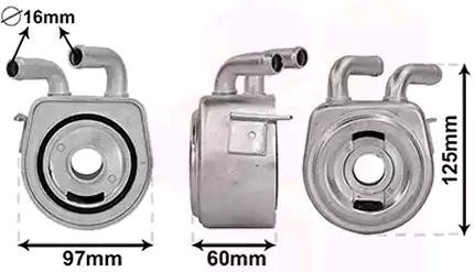 VAN WEZEL Ölkühler FORD,JAGUAR 18013706 4443555,XRK835377,XRK842247 Ölkühler, Motoröl 1S7E6A642CC,4366325 von VAN WEZEL