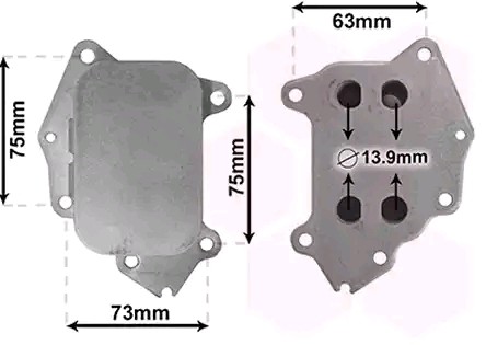 VAN WEZEL Ölkühler FORD,PEUGEOT,TOYOTA 40003396 30711522,SU00100583,Y40114700 Ölkühler, Motoröl 1103K2,1103N9,1145941,1660073J00,2S6Q6A642AA von VAN WEZEL