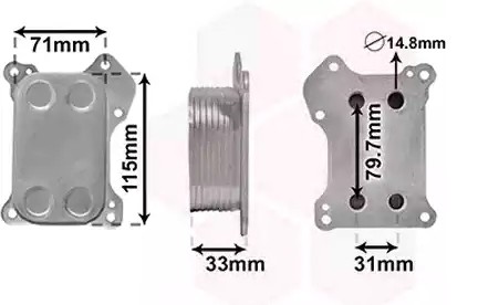 VAN WEZEL Ölkühler OPEL,FIAT,ALFA ROMEO 37013701 55183548,5650355,93184197 Ölkühler, Motoröl von VAN WEZEL