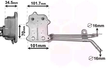 VAN WEZEL Ölkühler VW,AUDI,SKODA 03013702 03C117021D,03C117021E,03C117021J Ölkühler, Motoröl von VAN WEZEL