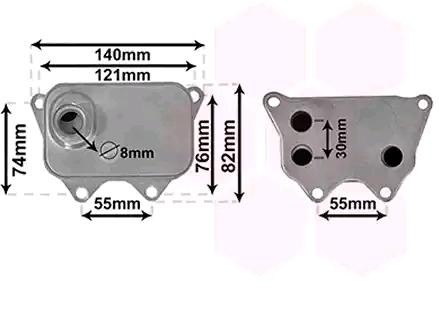 VAN WEZEL Ölkühler VW,AUDI,SKODA 03013704 06J117021P,06J117021Q,06J117021D Ölkühler, Motoröl 06J117021J von VAN WEZEL