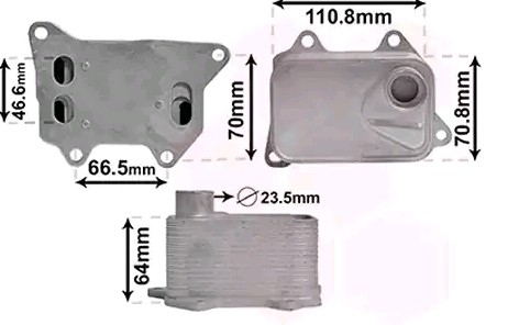 VAN WEZEL Ölkühler VW,AUDI,SKODA 58013704 06L117021G,06L117021C,06L117021E Ölkühler, Motoröl von VAN WEZEL