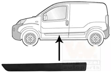 VAN WEZEL Zierleisten FIAT,PEUGEOT,CITROËN 0976427 735460574,8545GZ Zier-/Schutzleiste, Tür von VAN WEZEL