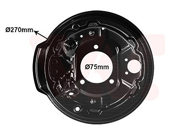 Van Wezel Abdeckblech, Bremstrommel [Hersteller-Nr. 0903374] für Citroën, Peugeot von VAN WEZEL
