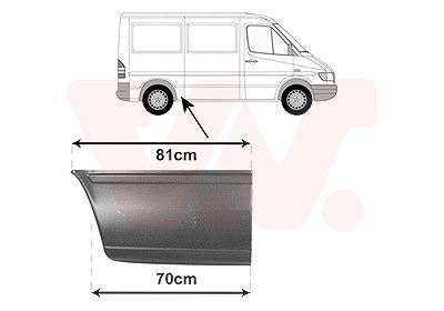 Van Wezel Anschlussblech medium [Hersteller-Nr. 3075142] für Mercedes-Benz, VW von VAN WEZEL