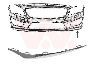 Van Wezel Blende, Stoßfänger [Hersteller-Nr. 2937581] für Mercedes-Benz von VAN WEZEL