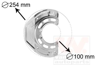 Van Wezel Deckblech Bremsscheibe vorne [Hersteller-Nr. 3766371] für Opel, Saab von VAN WEZEL