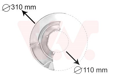 Van Wezel Deckblech Bremsscheibe vorne rechts [Hersteller-Nr. 5874372] für VW von VAN WEZEL