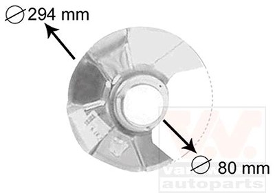 Van Wezel Deckblech für Bremsscheibe vorne [Hersteller-Nr. 5858371] für VW von VAN WEZEL