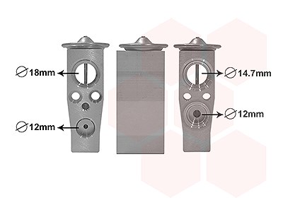 Van Wezel Expansionsventil, Klimaanlage [Hersteller-Nr. 58011701] für Audi, Cupra, Seat, Skoda, VW von VAN WEZEL