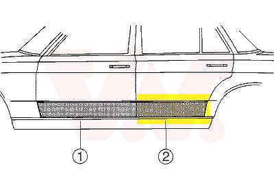 Van Wezel Hintertürblech, Reparaturstück [Hersteller-Nr. 3010178] für Mercedes-Benz von VAN WEZEL