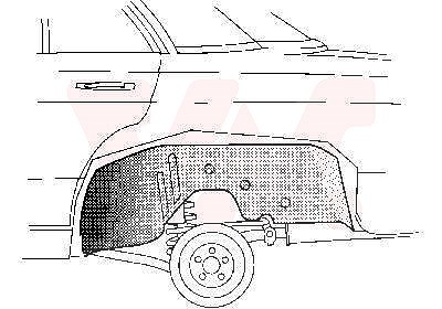 Van Wezel Innenkotflügel hinten, vorn [Hersteller-Nr. 3010470] für Mercedes-Benz von VAN WEZEL