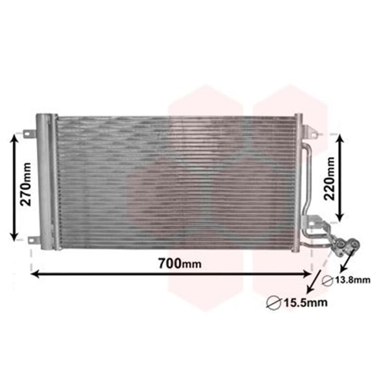 Van Wezel Klimakondensator + Trockner Audi A1 Seat Ibiza V Toledo Skoda Fabia VW Polo von VAN WEZEL