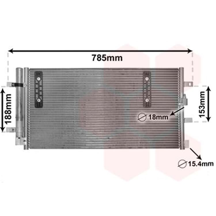 Van Wezel Klimakondensator + Trockner Audi A4 A5 + Avant Allroad Q5 TDI FSI + Quattro von VAN WEZEL