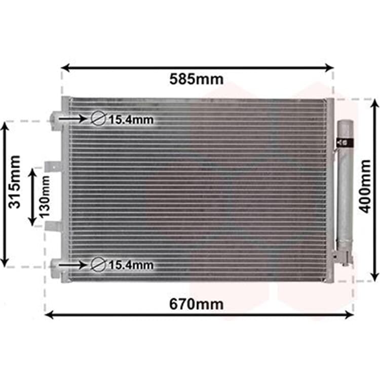 Van Wezel Klimakondensator + Trockner Ford C-Max II Focus III 1,0 - 1,6 + TDCi von VAN WEZEL