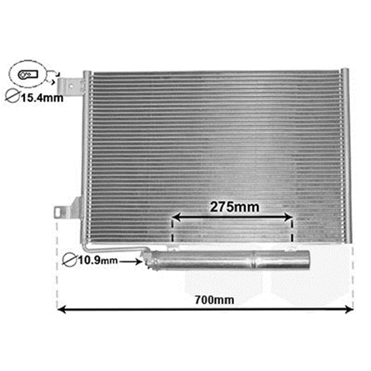 Van Wezel Klimakondensator + Trockner Mercedes Benz A B Klasse W169 W245 von VAN WEZEL