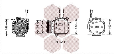 Van Wezel Kompressor, Klimaanlage - AUSLAUFARTIKEL [Hersteller-Nr. 4700K053] für Saab von VAN WEZEL