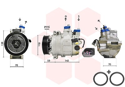 Van Wezel Kompressor, Klimaanlage [Hersteller-Nr. 0300K029] für Audi, Seat, Skoda, VW von VAN WEZEL