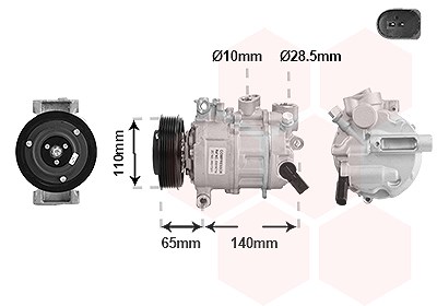 Van Wezel Kompressor, Klimaanlage [Hersteller-Nr. 0301K714] für Audi von VAN WEZEL