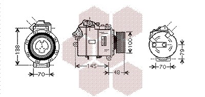 Van Wezel Kompressor, Klimaanlage [Hersteller-Nr. 0600K328] für BMW von VAN WEZEL