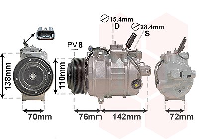 Van Wezel Kompressor, Klimaanlage [Hersteller-Nr. 0600K419] für BMW von VAN WEZEL