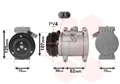 Van Wezel Kompressor, Klimaanlage [Hersteller-Nr. 0800K039] für Chevrolet von VAN WEZEL