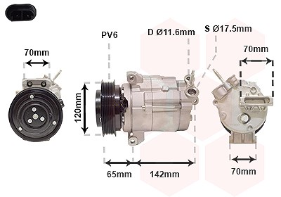 Van Wezel Kompressor, Klimaanlage [Hersteller-Nr. 0800K063] für Chevrolet, Opel von VAN WEZEL