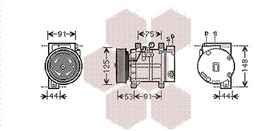 Van Wezel Kompressor, Klimaanlage [Hersteller-Nr. 1300K259] für Nissan von VAN WEZEL