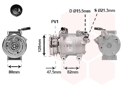 Van Wezel Kompressor, Klimaanlage [Hersteller-Nr. 3201K700] für Mitsubishi von VAN WEZEL