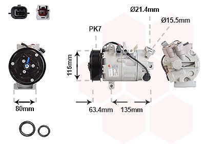 Van Wezel Kompressor, Klimaanlage [Hersteller-Nr. 4300K630] für Renault von VAN WEZEL