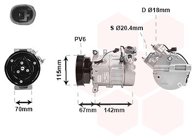 Van Wezel Kompressor, Klimaanlage [Hersteller-Nr. 5901K002] für Volvo von VAN WEZEL