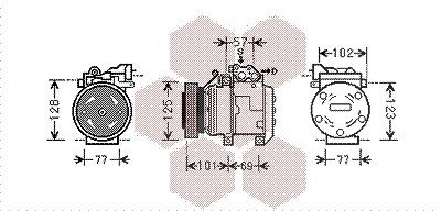 Van Wezel Kompressor, Klimaanlage [Hersteller-Nr. 8200K208] für Hyundai, Kia von VAN WEZEL