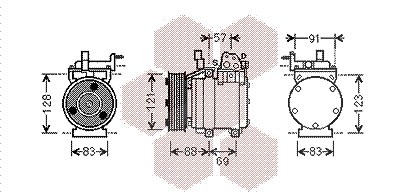 Van Wezel Kompressor, Klimaanlage [Hersteller-Nr. 8200K258] für Hyundai von VAN WEZEL