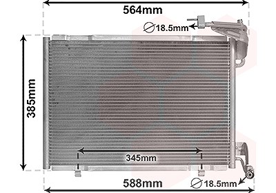 Van Wezel Kondensator, Klimaanlage [Hersteller-Nr. 18015711] für Ford von VAN WEZEL