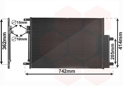 Van Wezel Kondensator, Klimaanlage [Hersteller-Nr. 21015702] für Jeep von VAN WEZEL