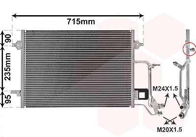 Van Wezel Kondensator 565x420x25mm [Hersteller-Nr. 03005116] für Audi, VW von VAN WEZEL