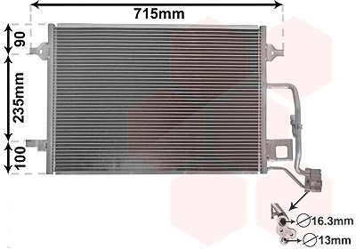 Van Wezel Kondensator 580 x 415 mm [Hersteller-Nr. 58005189] für Skoda, VW von VAN WEZEL