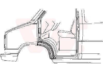 Van Wezel Kotflügel, vorn, hinten [Hersteller-Nr. 1745155] für Alfa Romeo, Citroën, Fiat, Peugeot, Talbot von VAN WEZEL