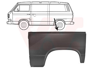 Van Wezel Kotflügel hinten, unten [Hersteller-Nr. 5870147] für VW von VAN WEZEL