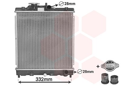 Van Wezel Kühler, 352 x 348 mm [Hersteller-Nr. 25002031] für Honda von VAN WEZEL