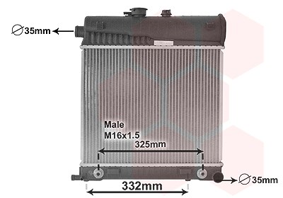 Van Wezel Kühler, 360 x 435 mm [Hersteller-Nr. 30002150] für Mercedes-Benz von VAN WEZEL