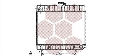 Van Wezel Kühler, 417 x 502 mm (Automatik) [Hersteller-Nr. 30002043] für Mercedes-Benz von VAN WEZEL