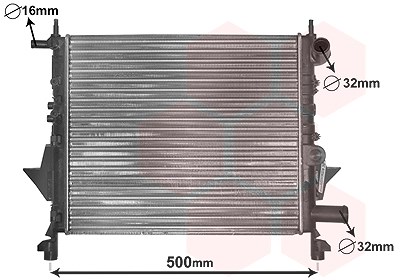 Van Wezel Kühler, 430x380 [Hersteller-Nr. 43002217] für Renault von VAN WEZEL