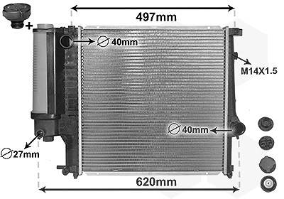 Van Wezel Kühler, 520 x 432 mm [Hersteller-Nr. 732198] für BMW von VAN WEZEL