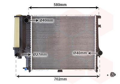 Van Wezel Kühler, 520x439x32 mm [Hersteller-Nr. 06002121] für BMW von VAN WEZEL