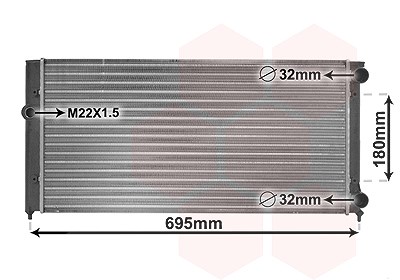 Van Wezel Kühler, 630 x 322 mm [Hersteller-Nr. 58002109] für VW von VAN WEZEL